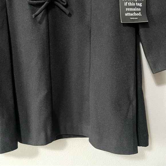 Tuckernuck Black Crepe Blair Bow Coat Dress Large - Picture 10 of 14